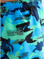 Pánske kamuflážne modro-zelené plavecké šortky Dstreet SX2383