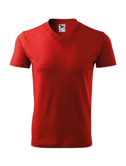 V-neck tričko unisex červená V-neck tričko unisex červená