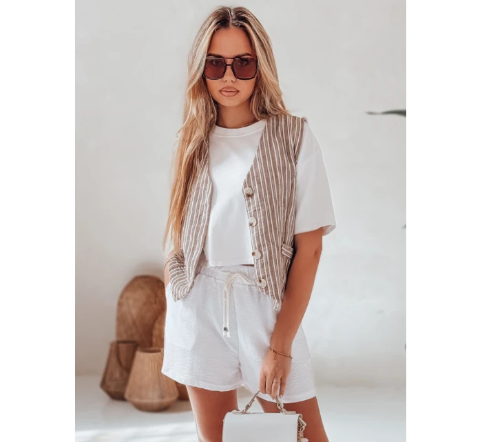 Dámske biele šortky HOT VIBE FashionStreet SY0444