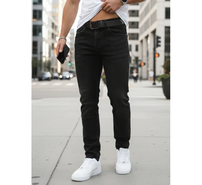 Pánske džínsy slim fit čierne FashionStreet UX4483