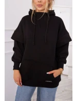 Zateplená mikina s model 18749382 zipem černá - K-Fashion