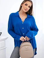 Bavlnená mušelínová košeľa chrpovo modrá