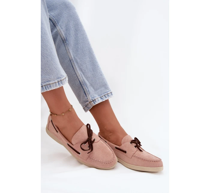 Dámské mokasíny s světle růžové model 21707881 - Boto