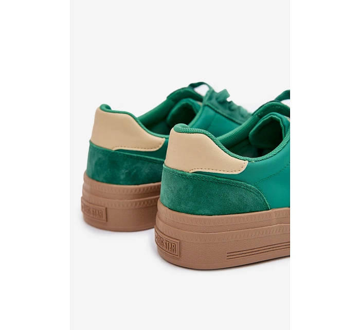 Dámské semišové tenisky Big Star TT274163 Zelené