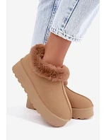 Pánské zimní boty na platformě s kožešinou Big Star model 22391253 Béžové - Big Star Shoes Pánské zimní boty na platformě s kožešinou Big Star model 22391253 Béžové - Big Star Shoes