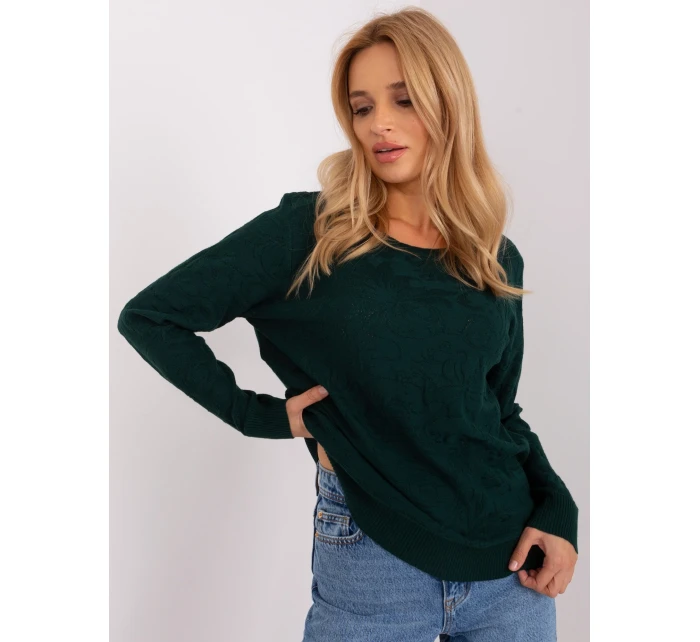 Sweter AT SW model 18955526 ciemny zielony - FPrice