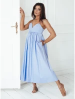ELIENE midi šaty v modrej farbe FashionStreet EY2441