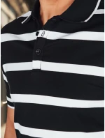 Pánské pruhované polo tričko černé Dstreet model 21987929 - FashionStreet
