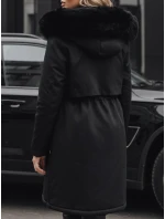 Dámská zimní bunda parka s kožešinou černá Dstreet model 21991646 - FashionStreet