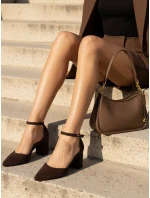 Dámske lodičky na podpätku hnedé FashionStreet ZY1367