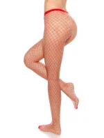 Dámské sexy síťované punčocháče červené model 20697473 - In-style Fashion Dámské sexy síťované punčocháče červené model 20697473 - In-style Fashion