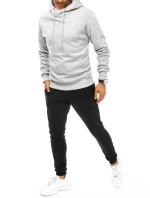 Pánska sivo-čierna tepláková súprava FashionStreet AX0670