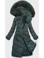 Dlouhá zelená klasická dámská zimní bunda model 21244092 - S'WEST