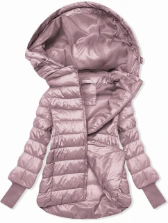 Krátká růžová dámská bunda s stahovacími lemy model 21809028 - MINORITY