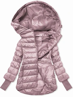 Krátká růžová dámská bunda s stahovacími lemy model 21809028 - MINORITY