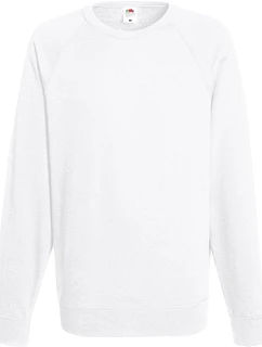Fruit of the Loom Lightweight Raglan Sweat Pánská raglánová mikina 16.2138 white