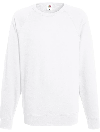 Fruit of the Loom Lightweight Raglan Sweat Pánska mikina s raglánovými rukávmi 16.2138 biela Fruit of the Loom Lightweight Raglan Sweat Pánska mikina s raglánovými rukávmi 16.2138 biela