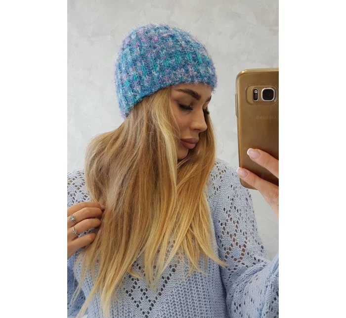 Dámská čepice tyrkysová model 18751423 - K-Fashion Dámská čepice tyrkysová model 18751423 - K-Fashion