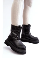 Dámské zimní boty s podrážkou a zipem  černé model 21639078 - Goe