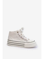 Dámské tenisky na platformě bílé model 21652300 - Boto