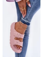 Dámské Pěnové Pantofle Na Platformě Růžové model 21697847 - EVENTO