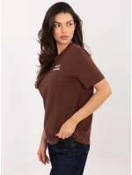 T shirt model 21798160 ciemny brązowy - FPrice