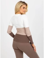 Blúzka RV BZ 8431.31X bielo-hnedá