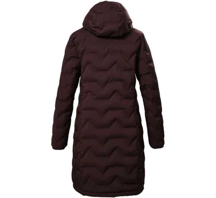 Dámská prošívaná bunda Killtec 9 s kapucí dlouhá bordó model 21798490 - B2B Professional Sports