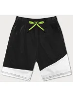 Čierne dvojfarebné pánske kraťasy (8K930-3)