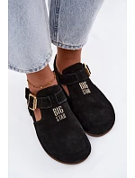 Dámské sandály z přírodního semiše Big Star model 22178980 Černé - Big Star Shoes