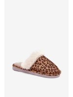 Dámske domáce papuče s kožušinou - panter Aceline