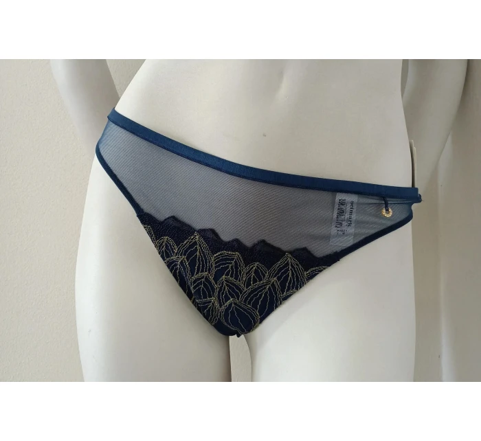 Dámské tanga  modré se zlatou  model 21055754 - Selmark