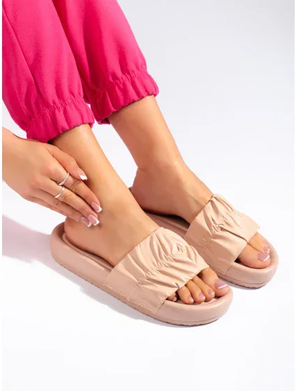 Módne hnedé dámske ponožky na podpätku bez päty