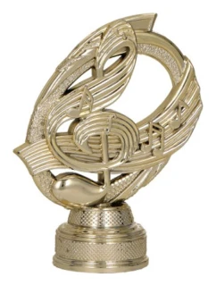 Zlatá plastová figúrka - hudba