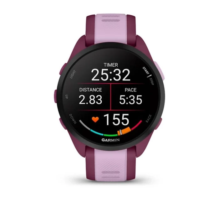 Športové hodinky Garmin Forerunner 165 Music AMOLED 43 mm Berry Lilac