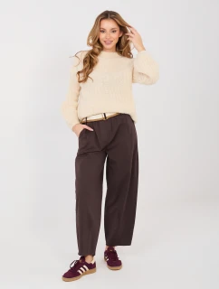 Spodnie IT SP model 21954195 ciemny brązowy - FPrice