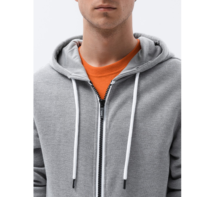 Pánska mikina Ombre Sweatshirt B977-1 Grey Melange
