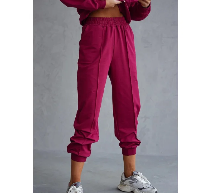 Súprava mikiny so stojačikom a nohavíc bordová (82162) Súprava mikiny so stojačikom a nohavíc bordová (82162)