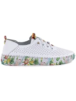 Dámske kožené poltopánky biele Artiker 58C0597