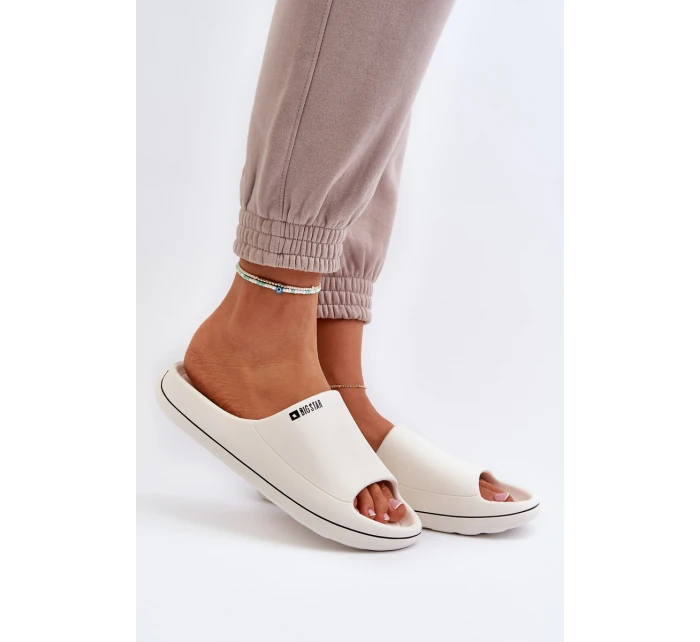 Lekkie Klapki Damskie Big Star NN274A043 Białe