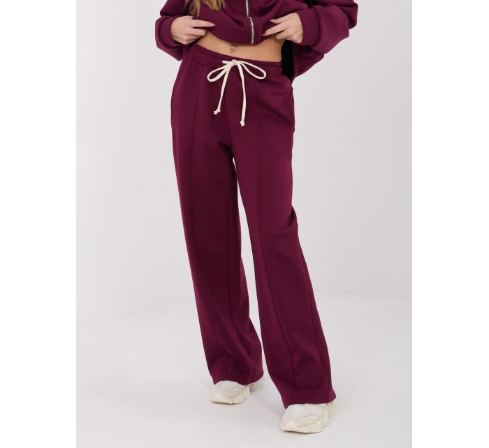 Spodnie SM SP model 21782307 bordowy - FPrice Spodnie SM SP model 21782307 bordowy - FPrice