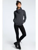 B071 Mikina s kapucňou na zips - grafitová