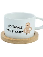 Čo tak káva? - biely šálok na makrónky 200 ml