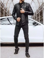 Pánská kožená bunda černá Dstreet model 21965524 - FashionStreet