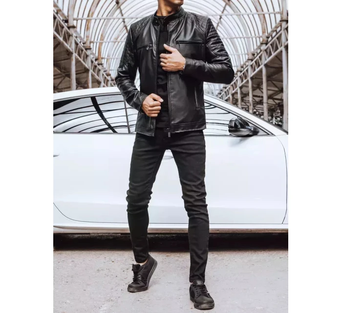 Pánská kožená bunda černá Dstreet model 21965524 - FashionStreet