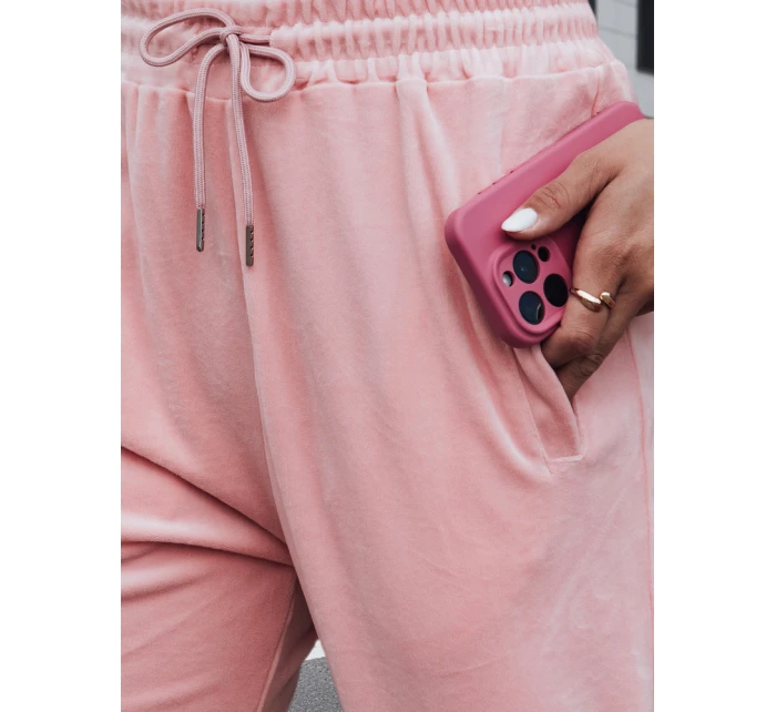 Dámské tepláky velurové růžové Dstreet model 21993567 - FashionStreet