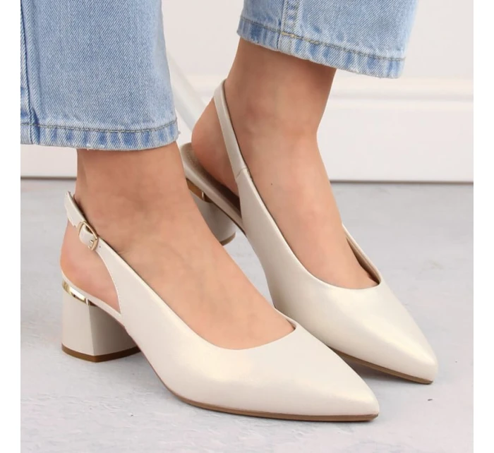 Sergio Leone W SK439B perlové elegantné plné sandále