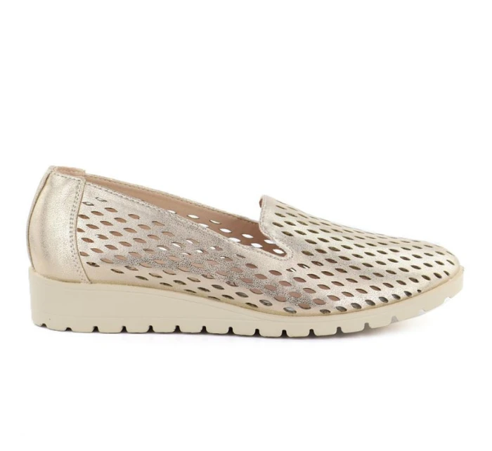 Dámská zlatá prolamovaná obuv model 22021842 - JEZZI