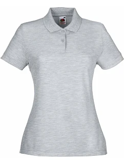 Fruit of the Loom Lady-Fit 65/35 Polo Dámske piqué polo 16.3212 heather grey