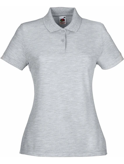 Fruit of the Loom Lady-Fit 65/35 Polo Dámske piqué polo 16.3212 heather grey Fruit of the Loom Lady-Fit 65/35 Polo Dámske piqué polo 16.3212 heather grey